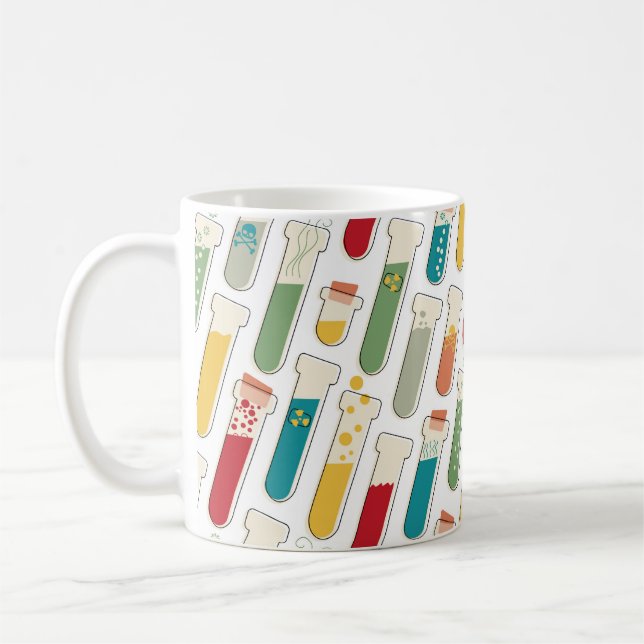 Mug Bande de tube d'essai de chimie moderne du milieu  (Gauche)