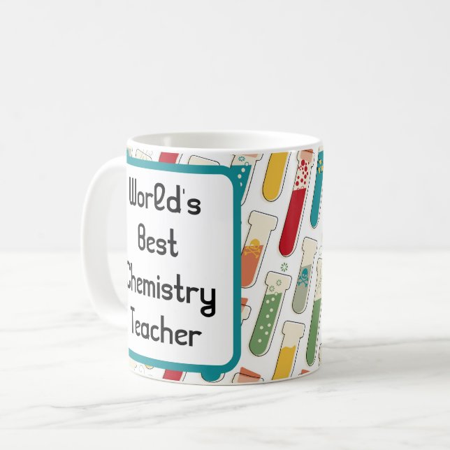 Mug Bande de tube d'essai de chimie moderne du milieu  (Devant gauche)