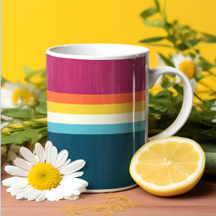 Mug Bande des tons rose et bleu