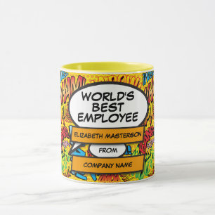 Mug Bande dessinée amusante du meilleur employé du mon