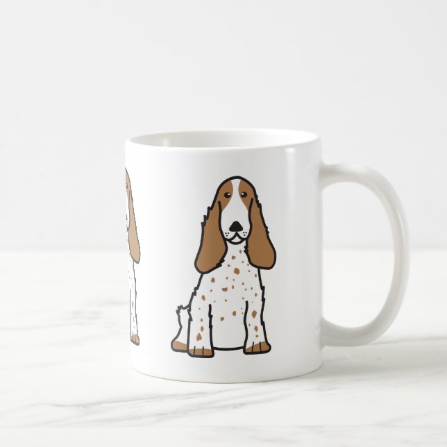 Mug Bande dessinée anglaise de chien de cocker (Droite)
