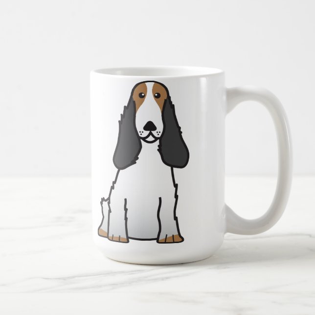 Mug Bande dessinée anglaise de chien de cocker (Droite)
