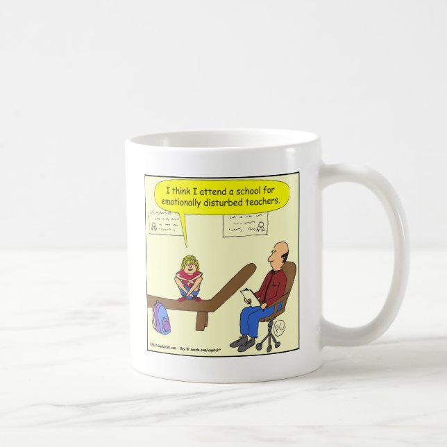 Mug bande dessinée avec émotion perturbée de 277 (Droite)