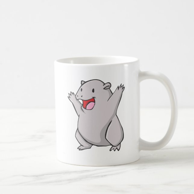 Mug Bande dessinée commune heureuse de wombat (Droite)