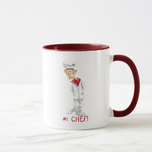 Mug Bande dessinée de chef avec des énonciations