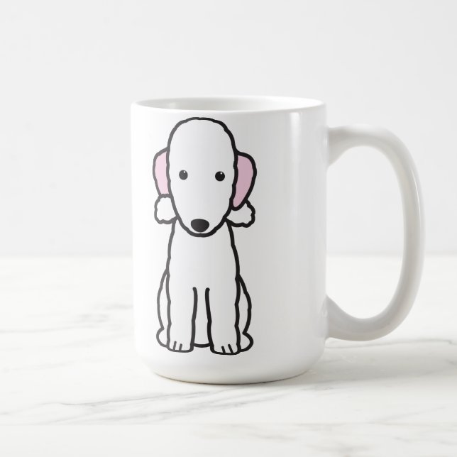 Mug Bande dessinée de chien de Bedlington Terrier (Droite)
