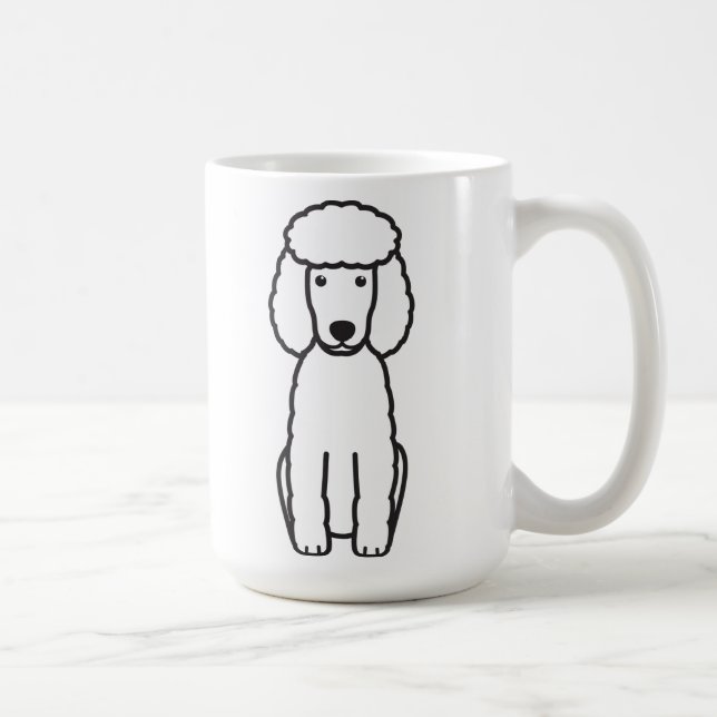 Mug Bande dessinée de chien de caniche miniature (Droite)