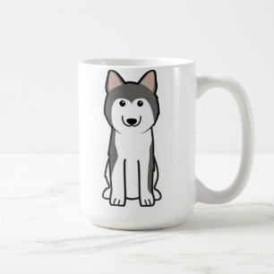 Mug Bande dessinée de chien de chien de traîneau