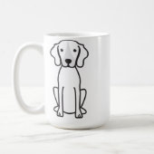 Mug Bande dessinée de chien de Coonhound de marcheur (Gauche)