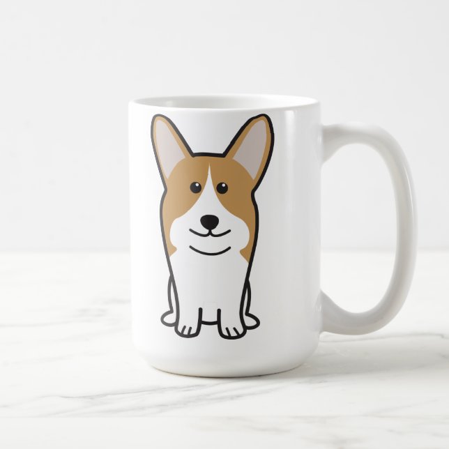 Mug Bande dessinée de chien de corgi de Gallois de (Droite)