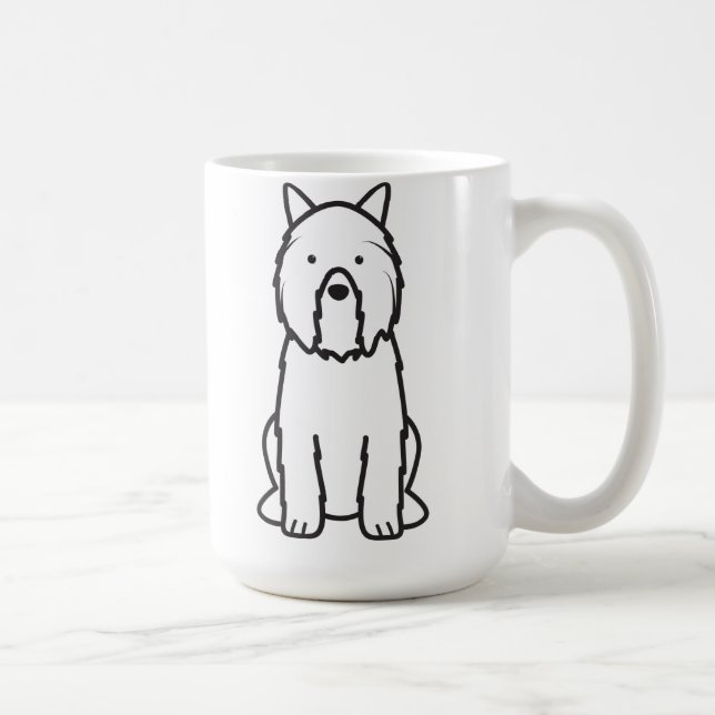 Mug Bande dessinée de chien de DES Flandres de Bouvier (Droite)