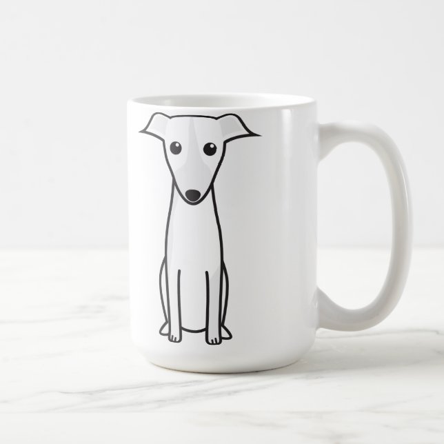 Mug Bande dessinée de chien de Galgo Español (Droite)