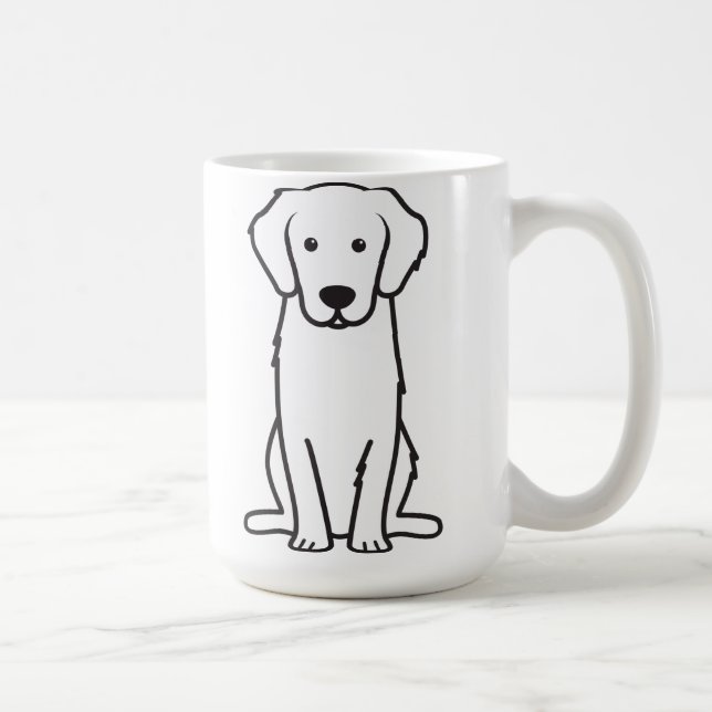 Mug Bande dessinée de chien de golden retriever (Droite)