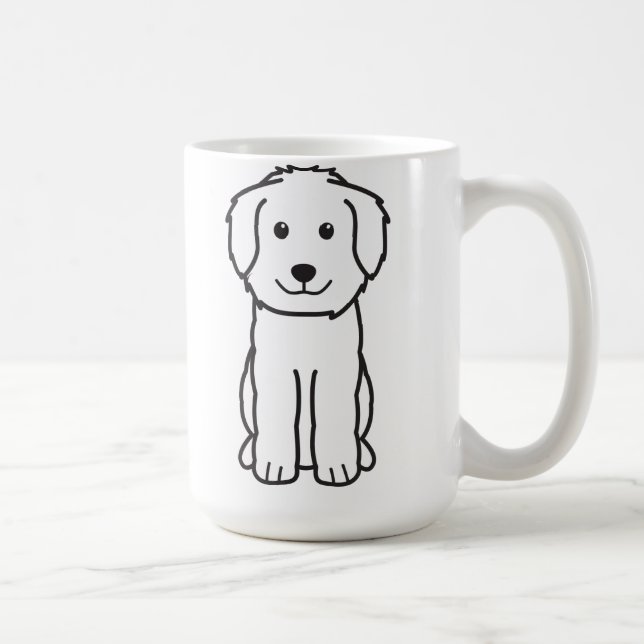 Mug Bande dessinée de chien de Goldendoodle (Droite)