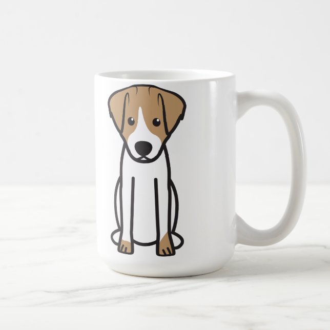 Mug Bande dessinée de chien de Jack Russell Terrier (Droite)