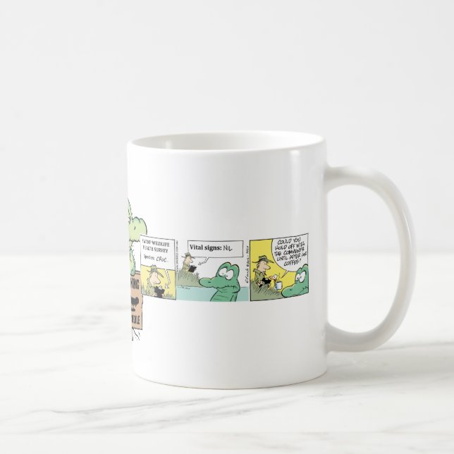 Mug Bande dessinée de crocodile de marais (Droite)