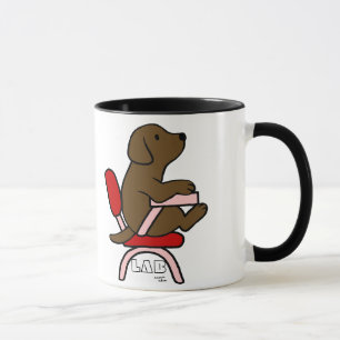 Mug Bande dessinée de l'étudiant 1 de Labrador de