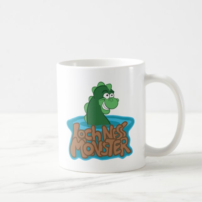 Mug Bande dessinée de monstre de Loch Ness (Droite)