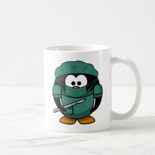 Mug Bande dessinée de pingouin de chirurgien