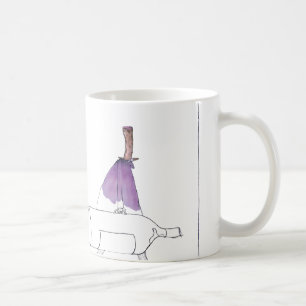 Mug bande dessinée d'homme de vin, fernandes élégan