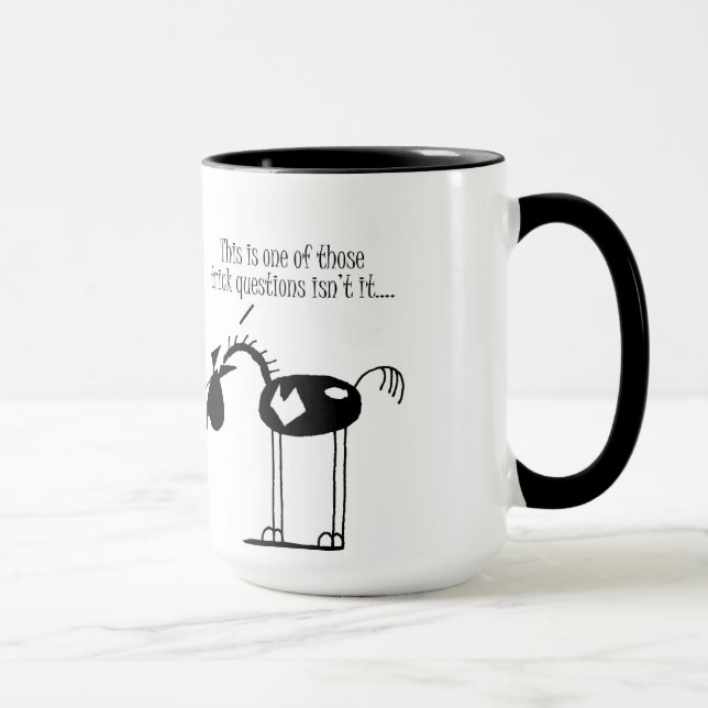 Mug Bande dessinée drôle de cheval (Droite)