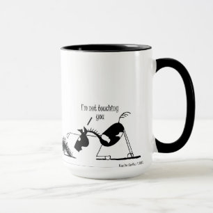 Mug Bande dessinée drôle de cheval et de porc-épic