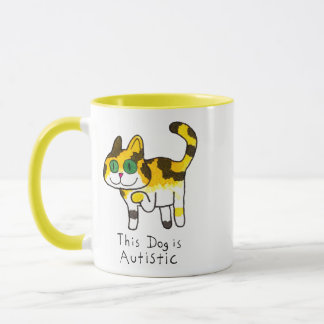 Mug Bande dessinée drôle de chien autiste mignon