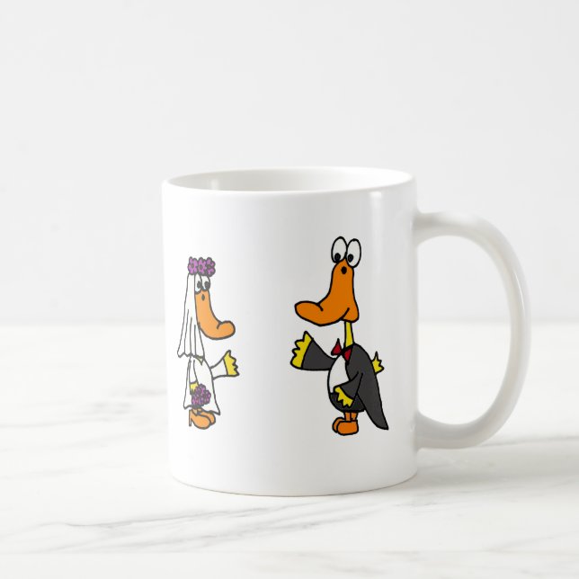 Mug Bande dessinée drôle de mariage de jeunes mariés (Droite)