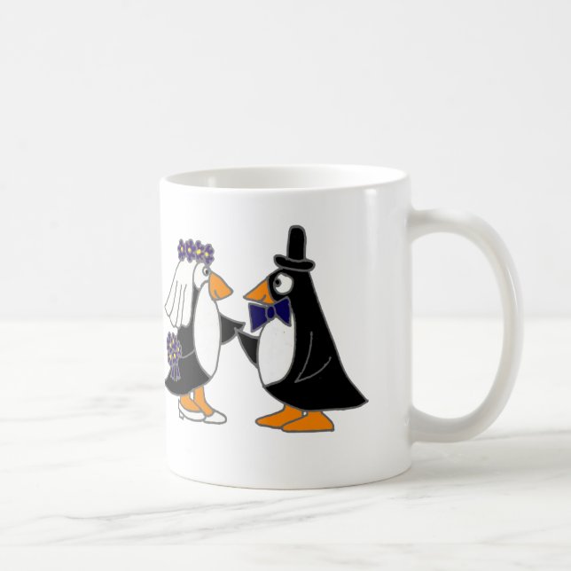 Mug Bande dessinée drôle de mariage de jeunes mariés (Droite)