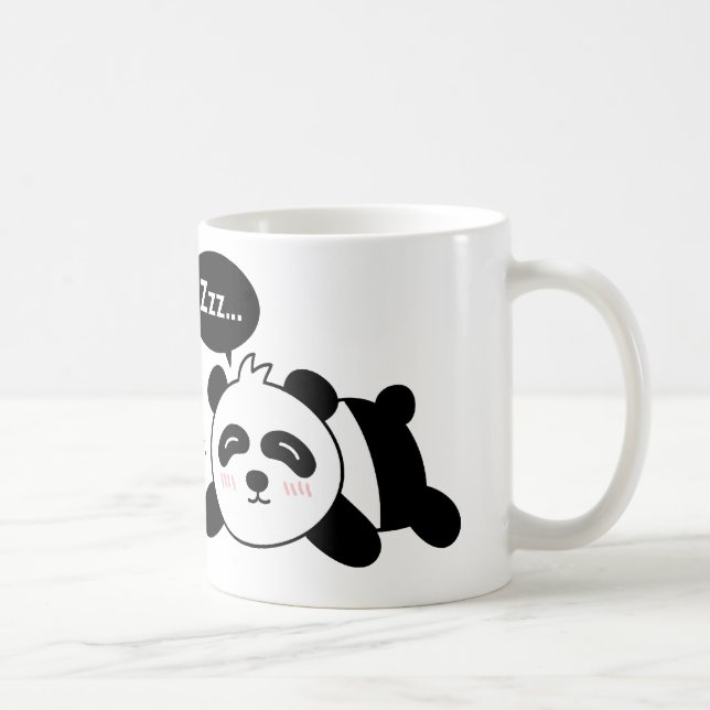 Mug Bande dessinée drôle de panda mignon de sommeil (Droite)