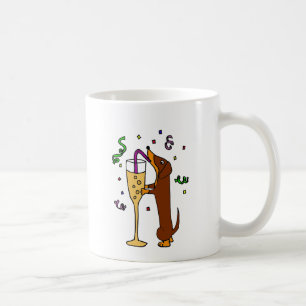 Mug Bande dessinée drôle de partie de chien de teckel
