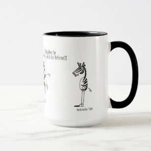 Mug Bande dessinée drôle du football de cheval et de