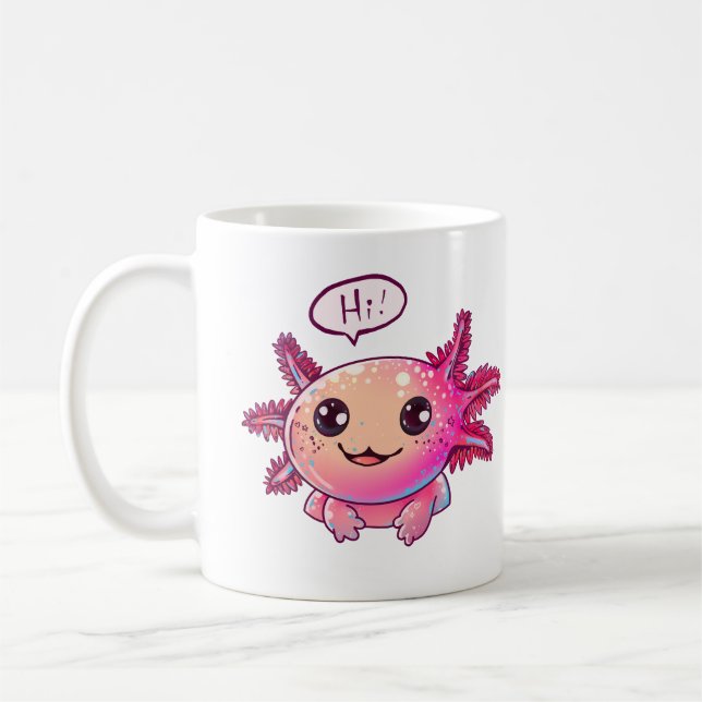 Mug Bande dessinée du mignon Axolotl (Gauche)
