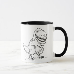 Mug Bande dessinée fraîche moyenne du dinosaure T Rex