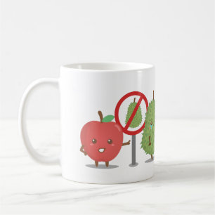 Mug Bande dessinée, fruit défendu, Apple et durian