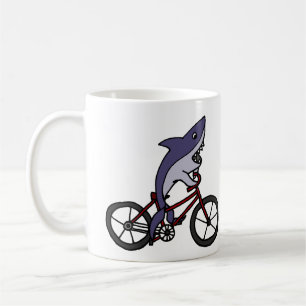 Mug Bande dessinée idiote de bicyclette d'équitation