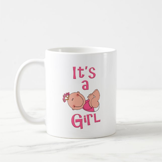 Mug Bande dessinée mignonne c'est un texte de fille (Gauche)