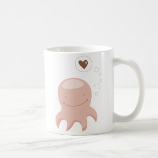 Mug Bande dessinée mignonne d'amour de poulpe