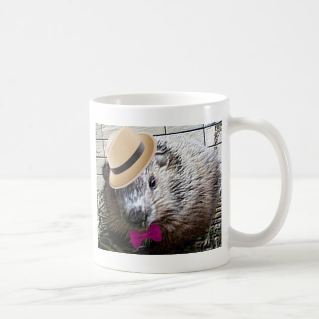 Mug Bande dessinée mignonne de marmotte d'Amérique ! (Droite)