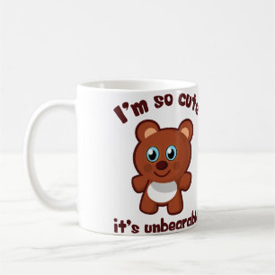 Mug Bande dessinée mignonne d'ours - je suis si