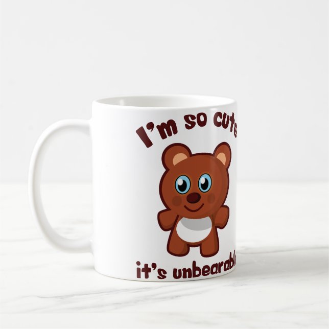 Mug Bande dessinée mignonne d'ours - je suis si (Gauche)