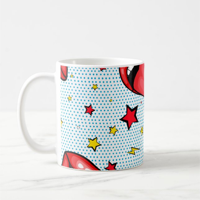 Mug Bande dessinée motif transparente bulle de super d (Gauche)