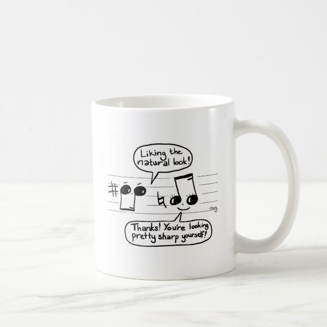 Mug Bande dessinée musicale d'humeur (Droite)