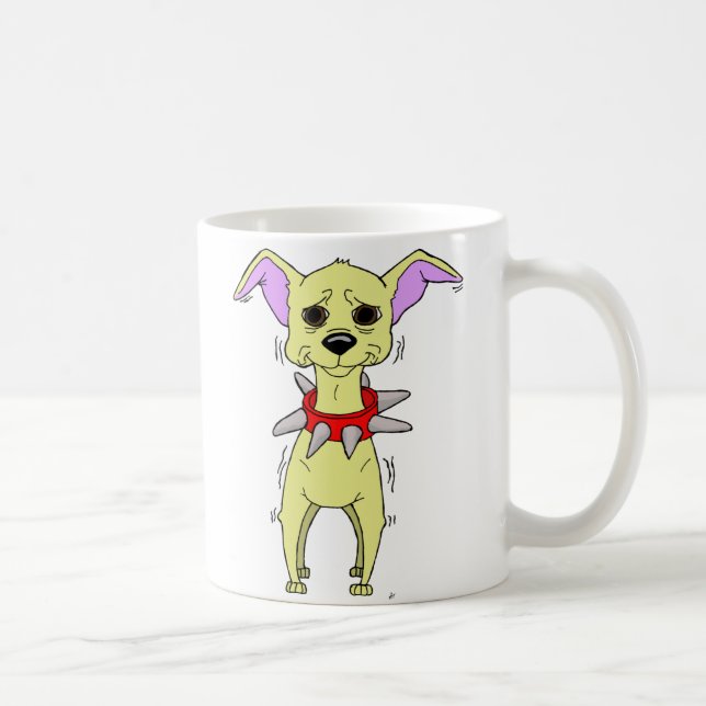 Mug Bande dessinée nerveuse de chiwawa (Droite)