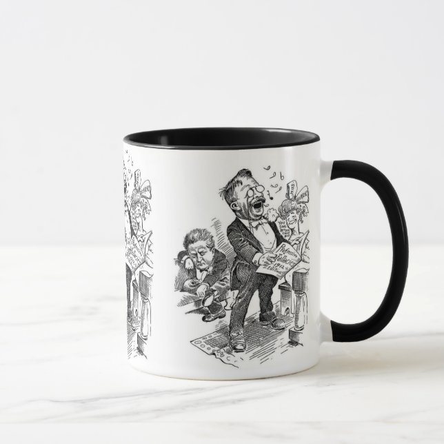 Mug Bande dessinée politique de Theodore Roosevelt (Droite)