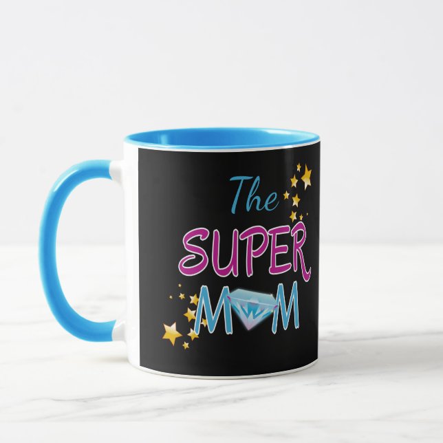 Mug Bande dessinée Pop Art Superhero Fête des mères de (Gauche)
