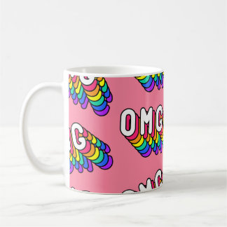 Mug Bande dessinée rose d'OMG