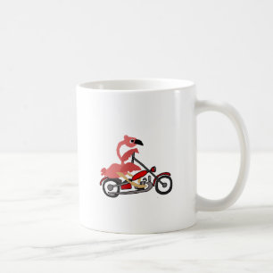 Mug Bande dessinée rose fraîche de moto d'équitatio