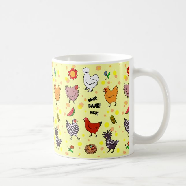 Mug Bande dessinée sans couture mignonne de motif de (Droite)