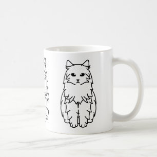 Mug Bande dessinée sibérienne de chat